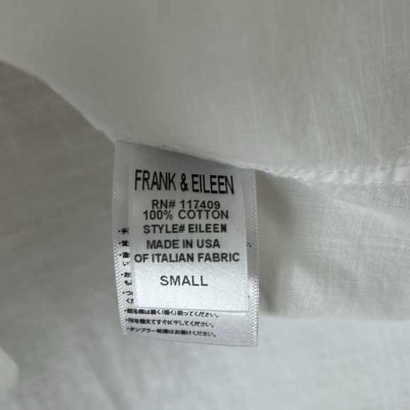 Frank & Eileen White Eileen Oversized Shirt small - Picture 4 of 5
